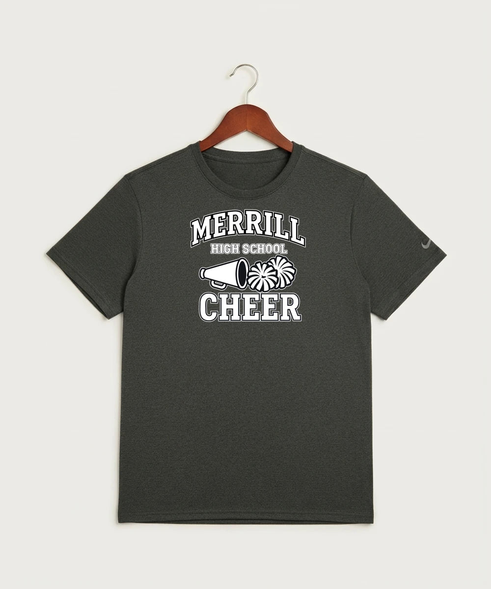 Merrill Dance and Cheer - Dark Smoke Heather Nike Swoosh Sleeve rLegend Tee NKDX8730