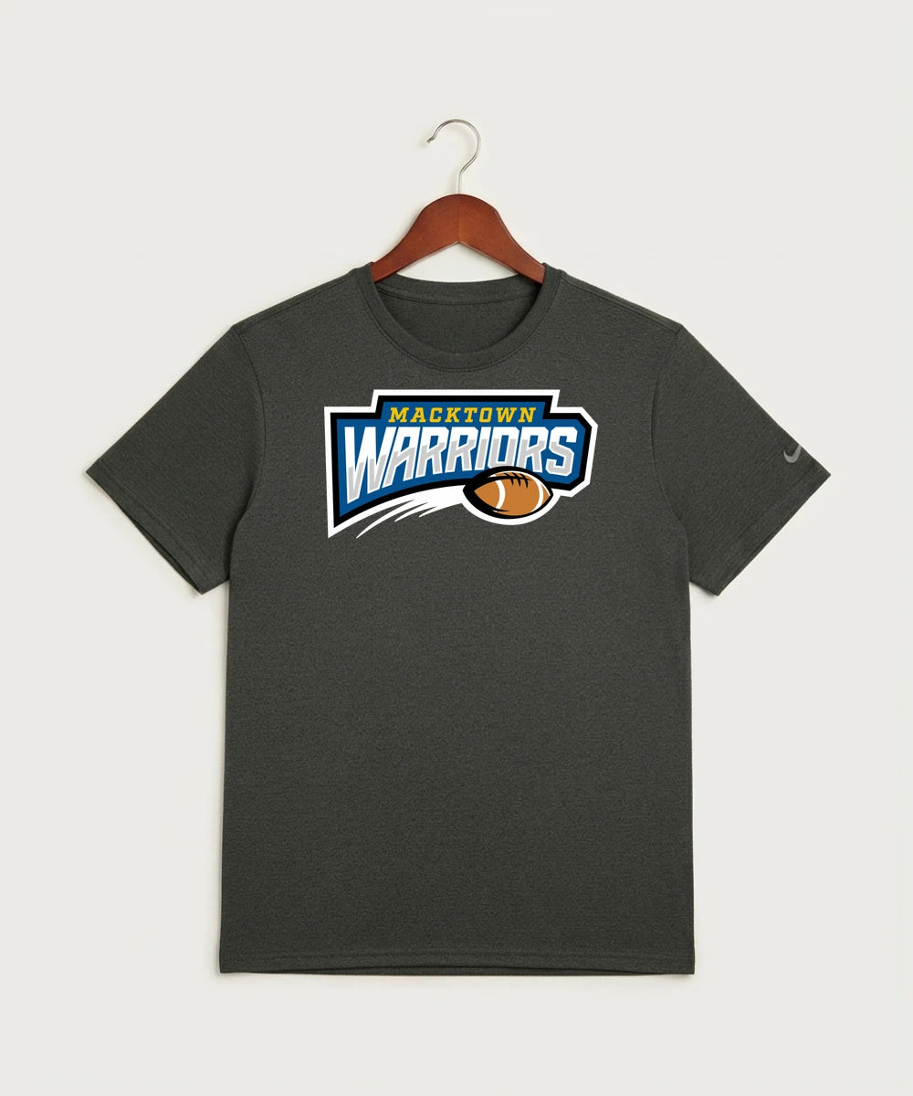 Macktown Warriors Football (Boys) - Dark Smoke Heather Nike Swoosh Sleeve rLegend Tee NKDX8730