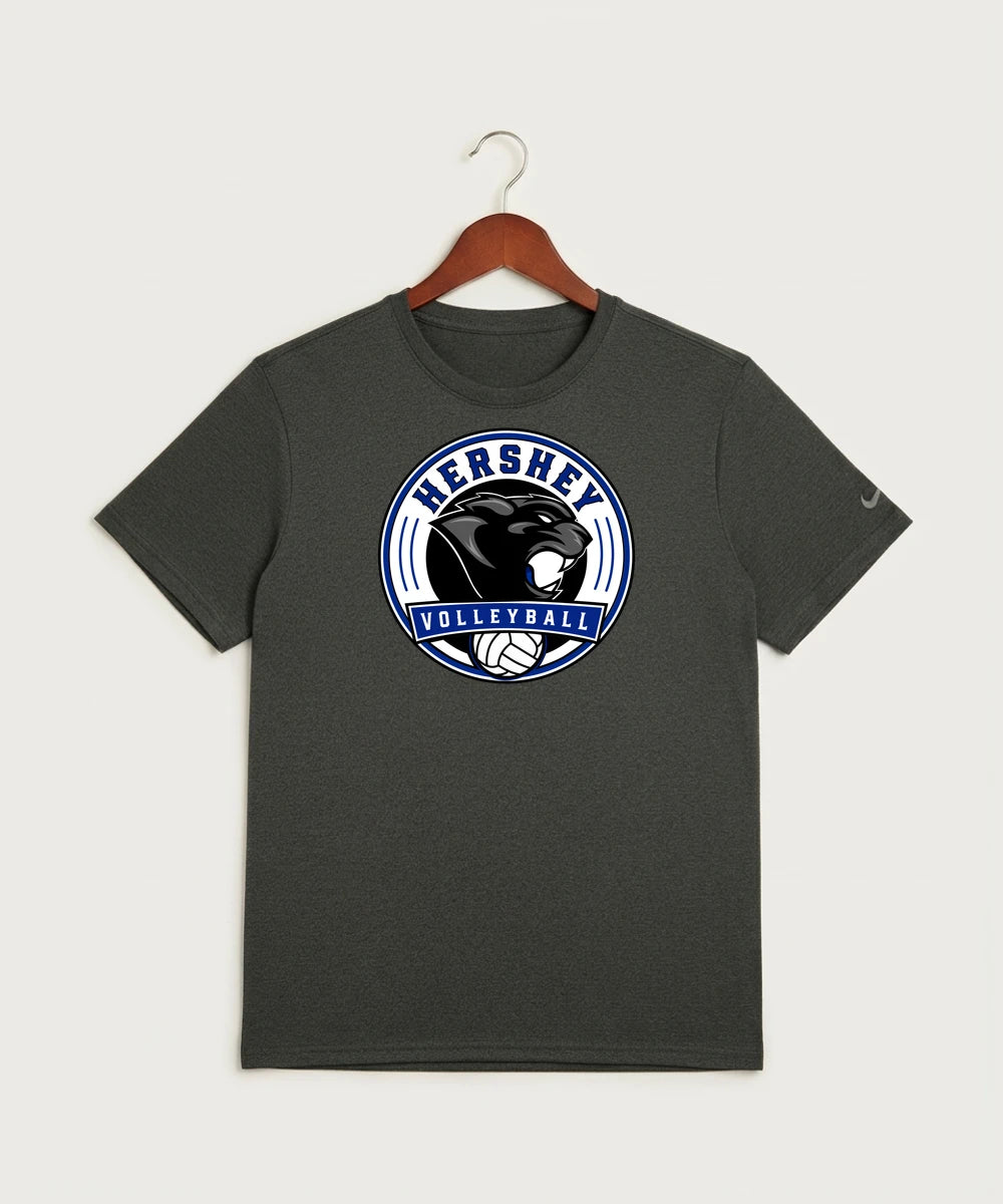 Hershey High School Volleyball Team Store - Dark Smoke Heather Nike Swoosh Sleeve rLegend Tee NKDX8730