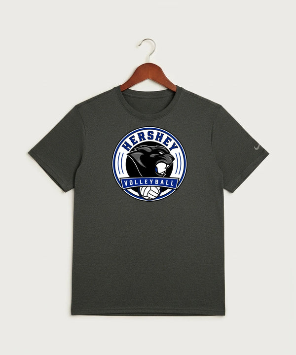 Hershey High School Volleyball Team Store - Dark Smoke Heather Nike Swoosh Sleeve rLegend Tee NKDX8730