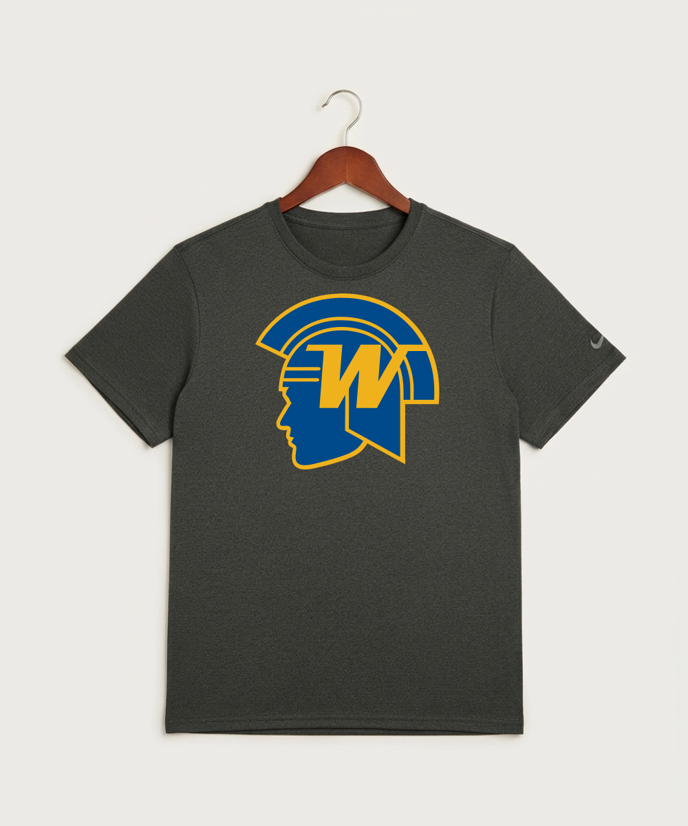 Wayzata High School Football (Boys) - Dark Smoke Heather Nike Swoosh Sleeve rLegend Tee NKDX8730