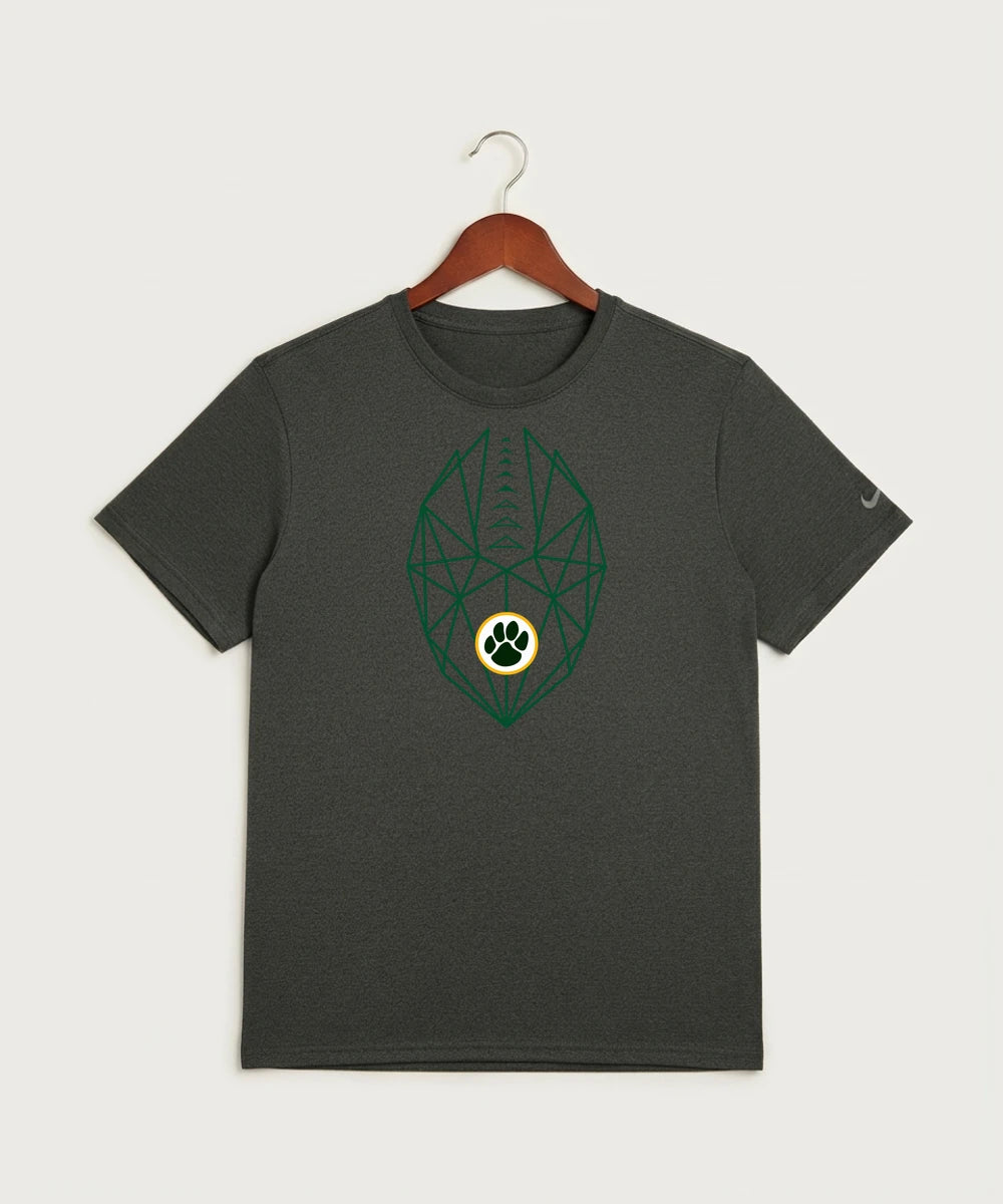 Ashwaubenon High School Football (Boys) (Sandbox) - Dark Smoke Heather Nike Swoosh Sleeve rLegend Tee NKDX8730