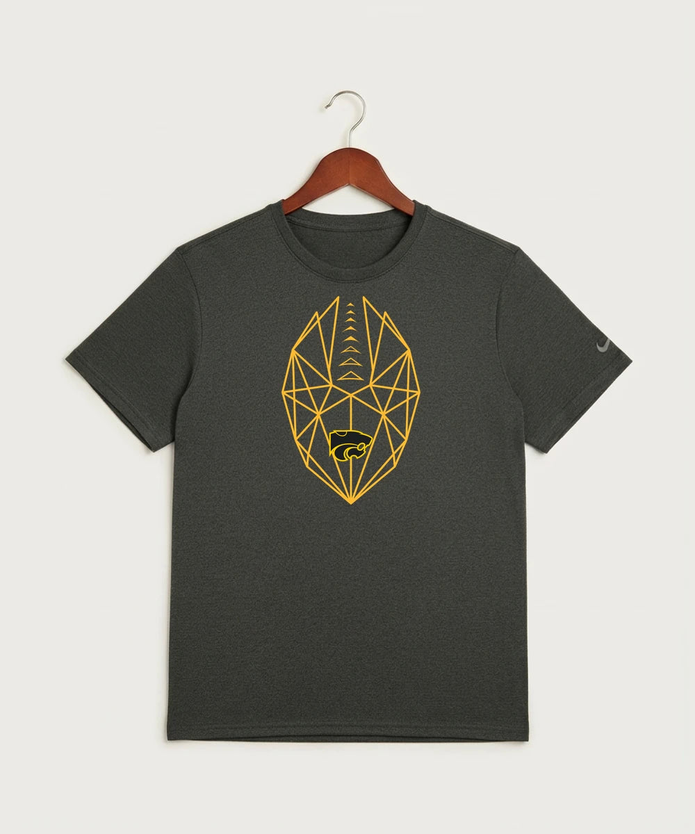 Le-Win Football - Dark Smoke Heather Nike Swoosh Sleeve rLegend Tee NKDX8730