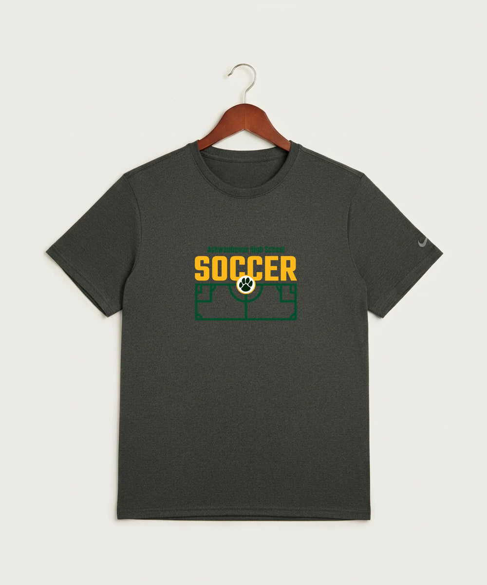 Ashwaubenon High School Soccer (Boys) - Dark Smoke Heather Nike Swoosh Sleeve rLegend Tee NKDX8730