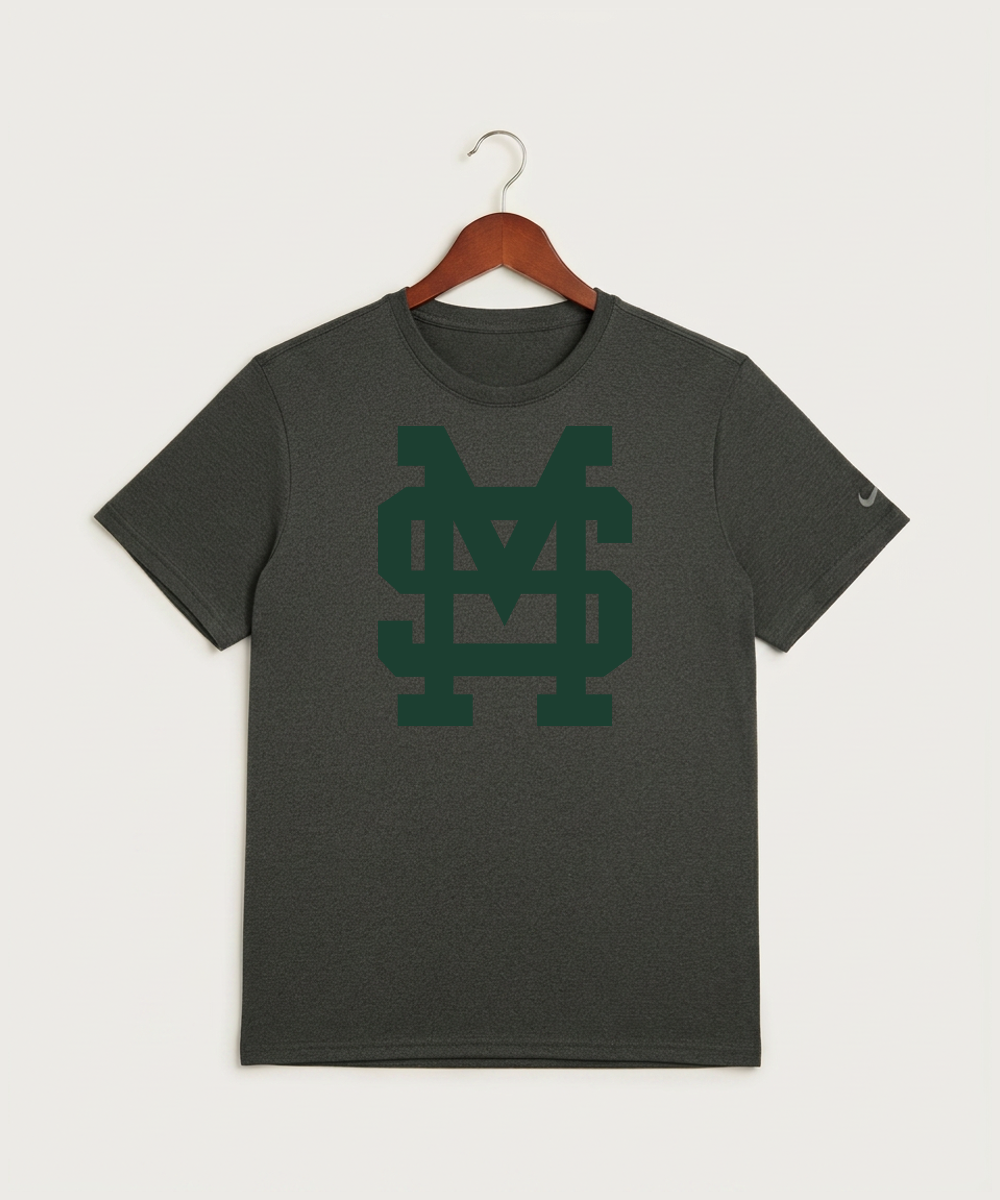 Sleepy Eye St. Mary's High School Athletics Coed - Dark Smoke Heather Nike Swoosh Sleeve rLegend Tee NKDX8730