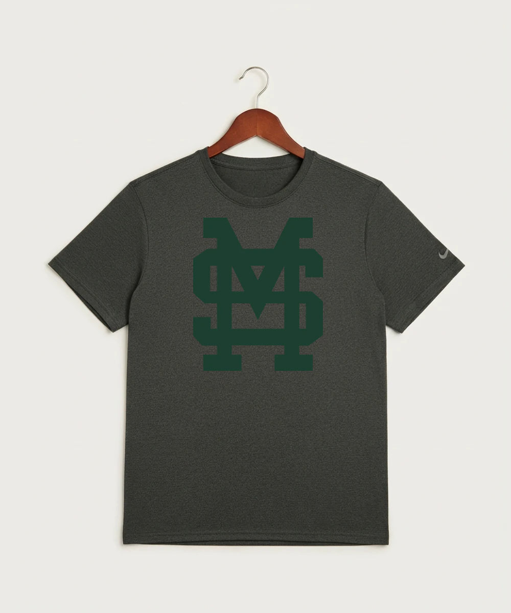 Sleepy Eye St. Mary's High School Athletics Coed - Dark Smoke Heather Nike Swoosh Sleeve rLegend Tee NKDX8730