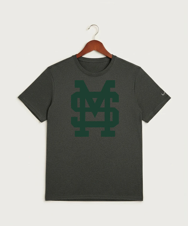 Sleepy Eye St. Mary's High School Athletics Coed - Dark Smoke Heather Nike Swoosh Sleeve rLegend Tee NKDX8730