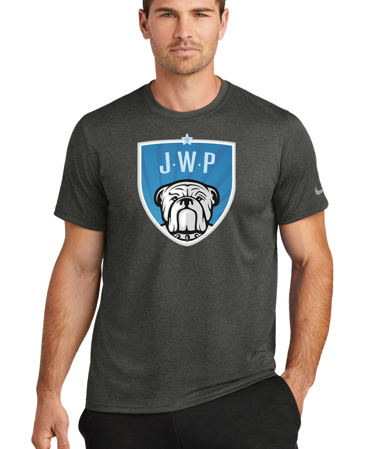 JWP Football - Dark Smoke Heather Nike Swoosh Sleeve rLegend Tee NKDX8730