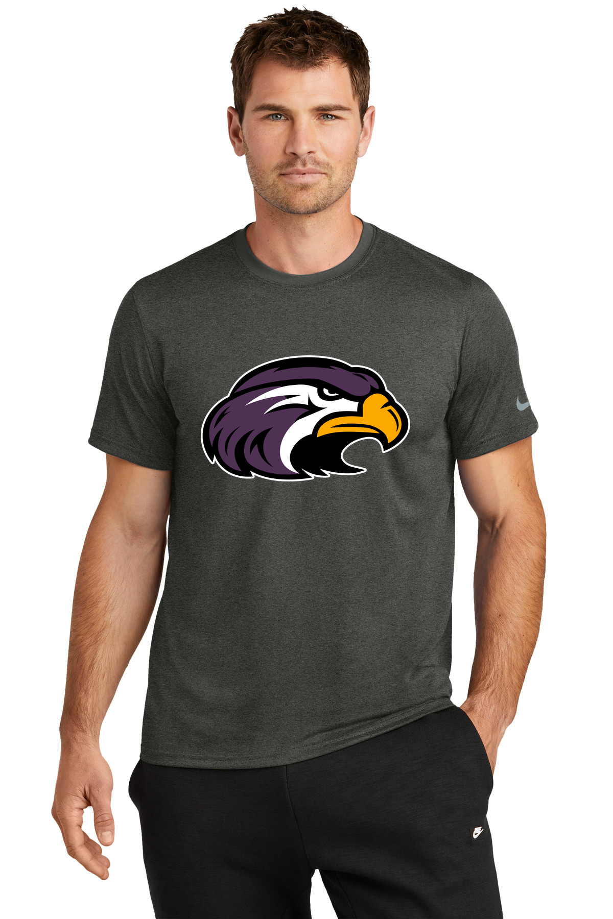 Montevideo Football - Dark Smoke Heather Nike Swoosh Sleeve rLegend Tee NKDX8730