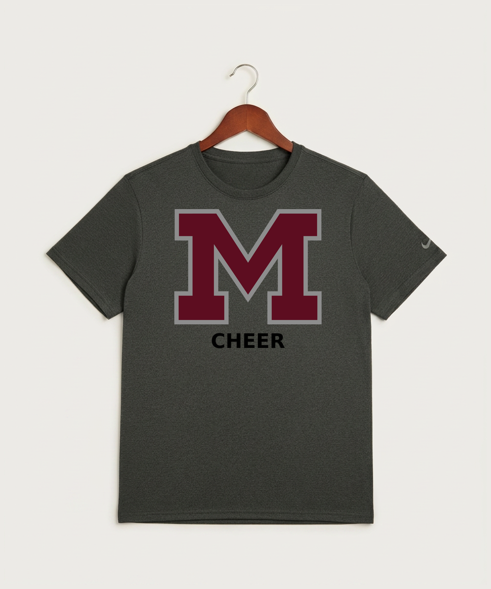 Moline Cheer general - Dark Smoke Heather Nike Swoosh Sleeve rLegend Tee NKDX8730