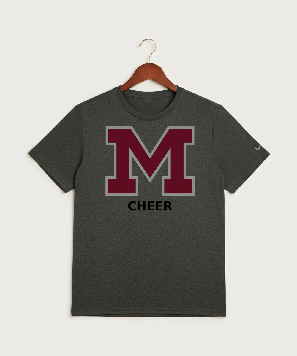 Moline Cheer general - Dark Smoke Heather Nike Swoosh Sleeve rLegend Tee NKDX8730