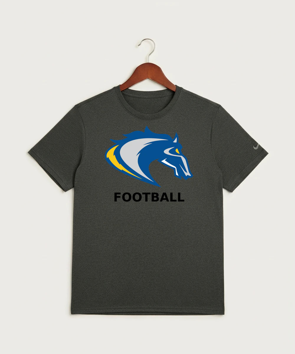 Riverside High School Football general - Dark Smoke Heather Nike Swoosh Sleeve rLegend Tee NKDX8730