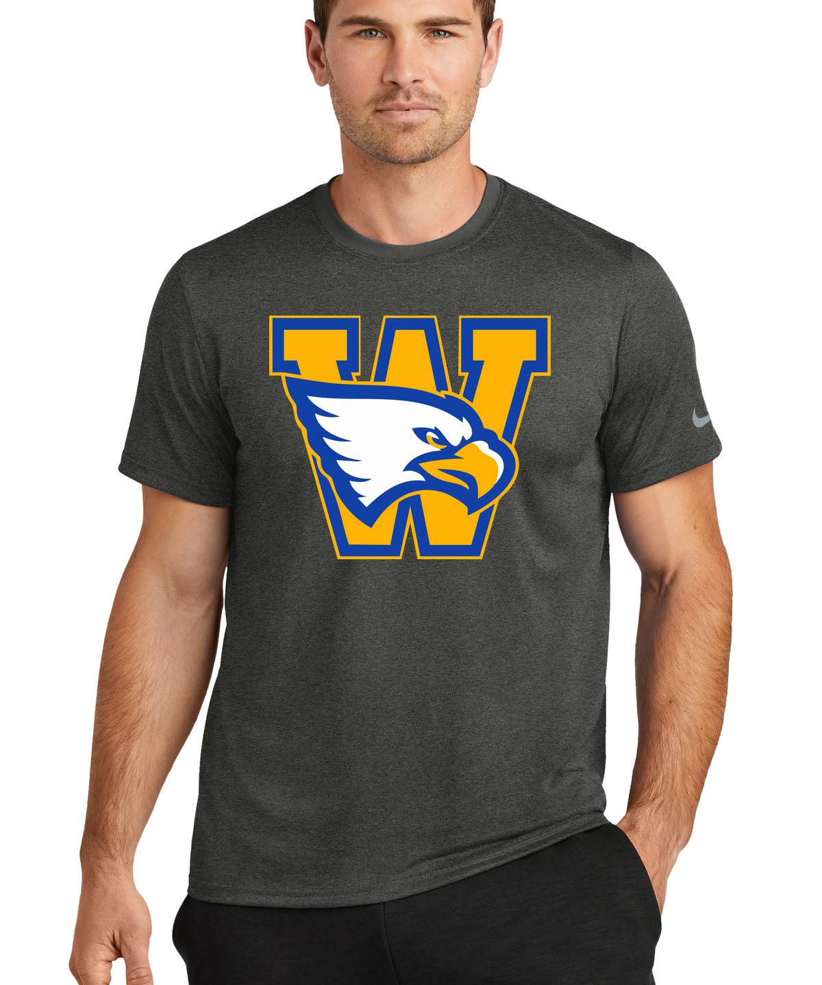 Windom Football - Dark Smoke Heather Nike Swoosh Sleeve rLegend Tee NKDX8730