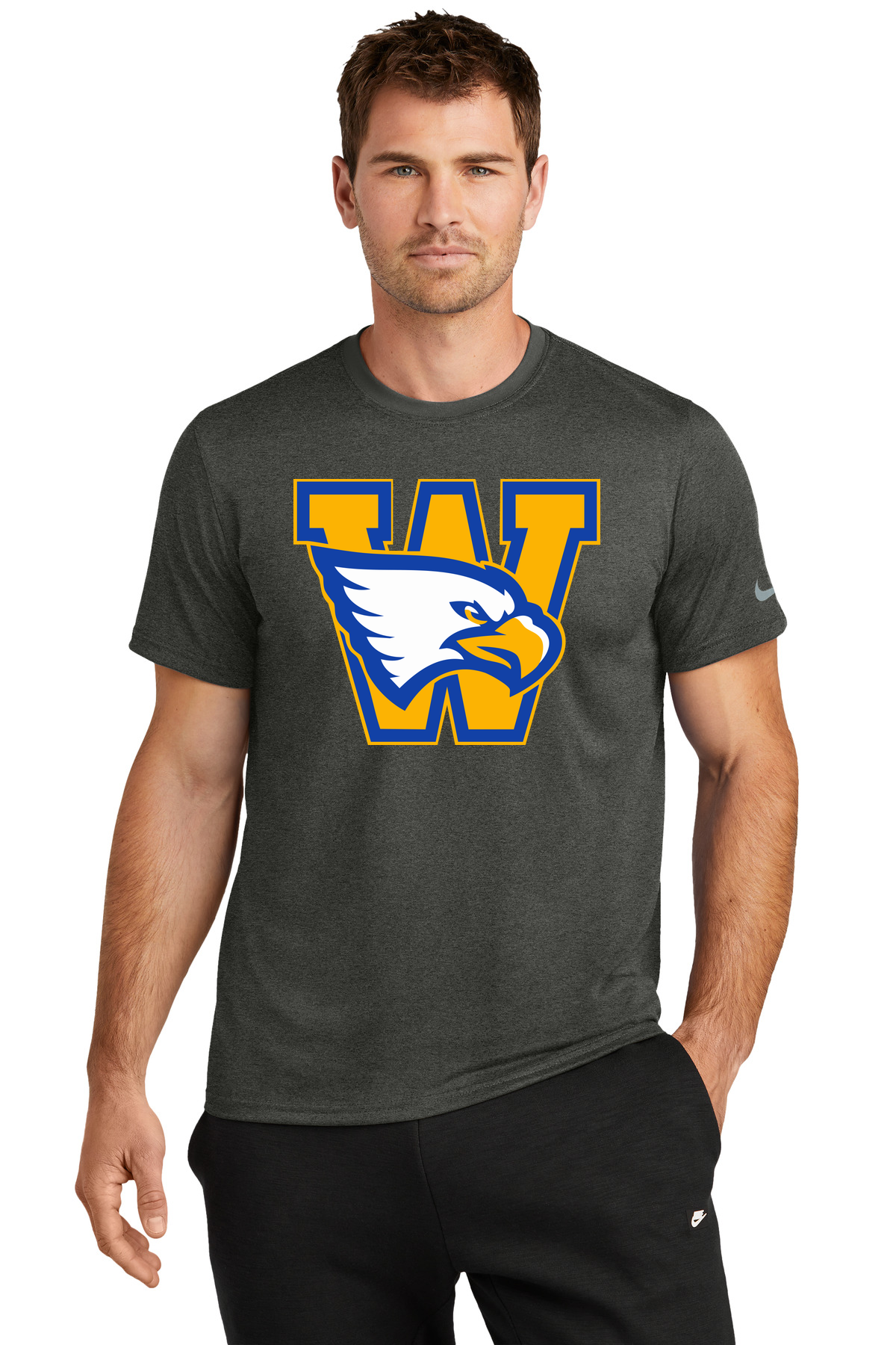 Windom Football - Dark Smoke Heather Nike Swoosh Sleeve rLegend Tee NKDX8730