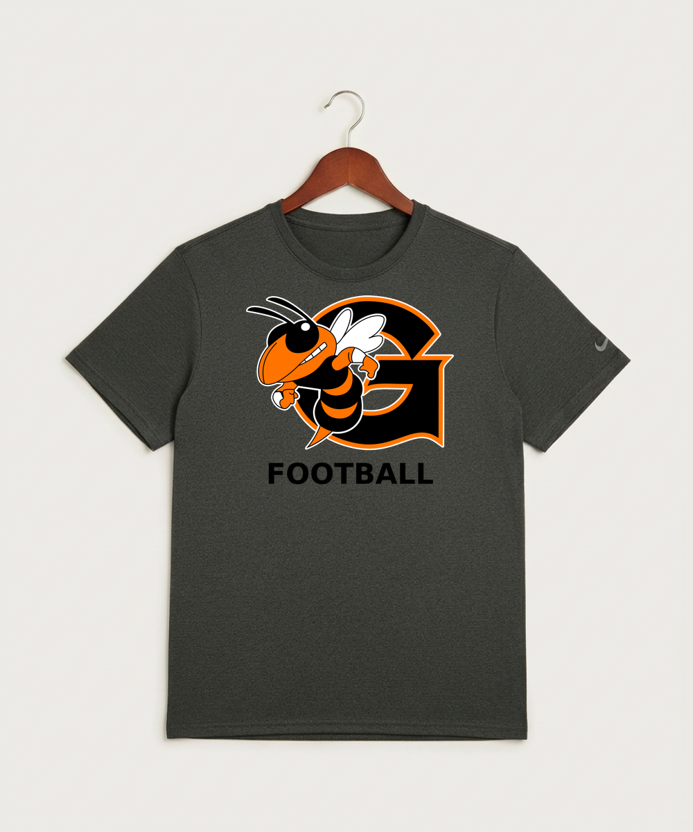 Giltner High School Football - Dark Smoke Heather Nike Swoosh Sleeve rLegend Tee NKDX8730