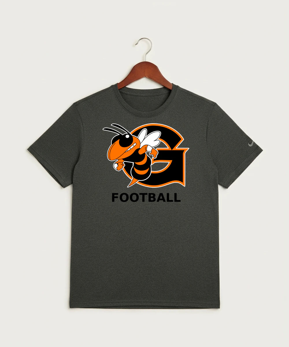 Giltner High School Football - Dark Smoke Heather Nike Swoosh Sleeve rLegend Tee NKDX8730