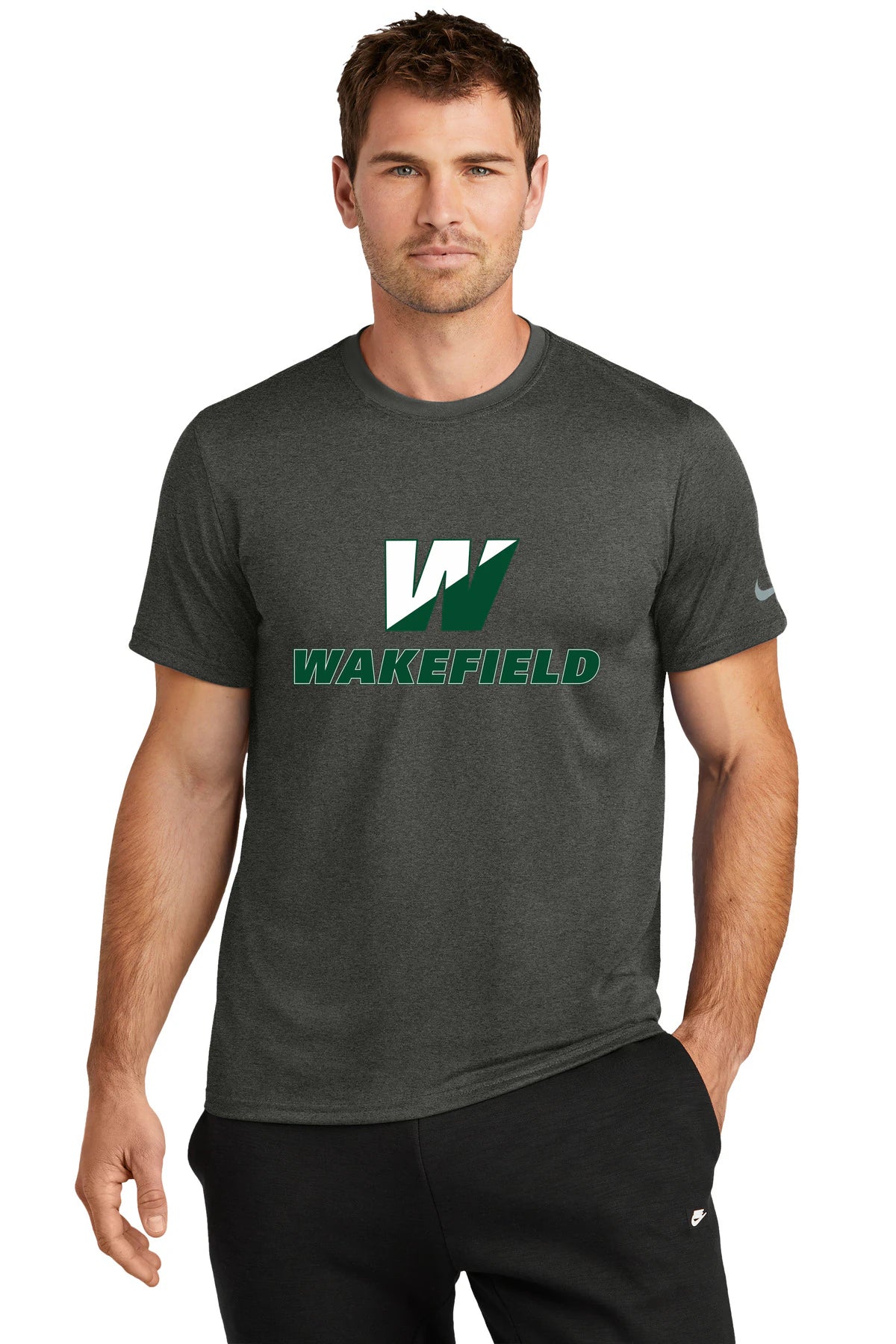 Wakefield High School N/A - Dark Smoke Heather Nike Swoosh Sleeve rLegend Tee NKDX8730