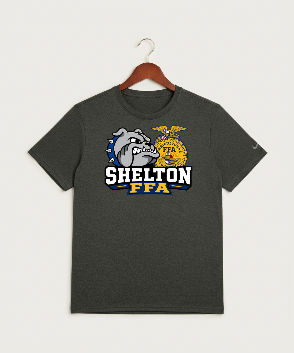 Shelton High School FFA general - Dark Smoke Heather Nike Swoosh Sleeve rLegend Tee NKDX8730
