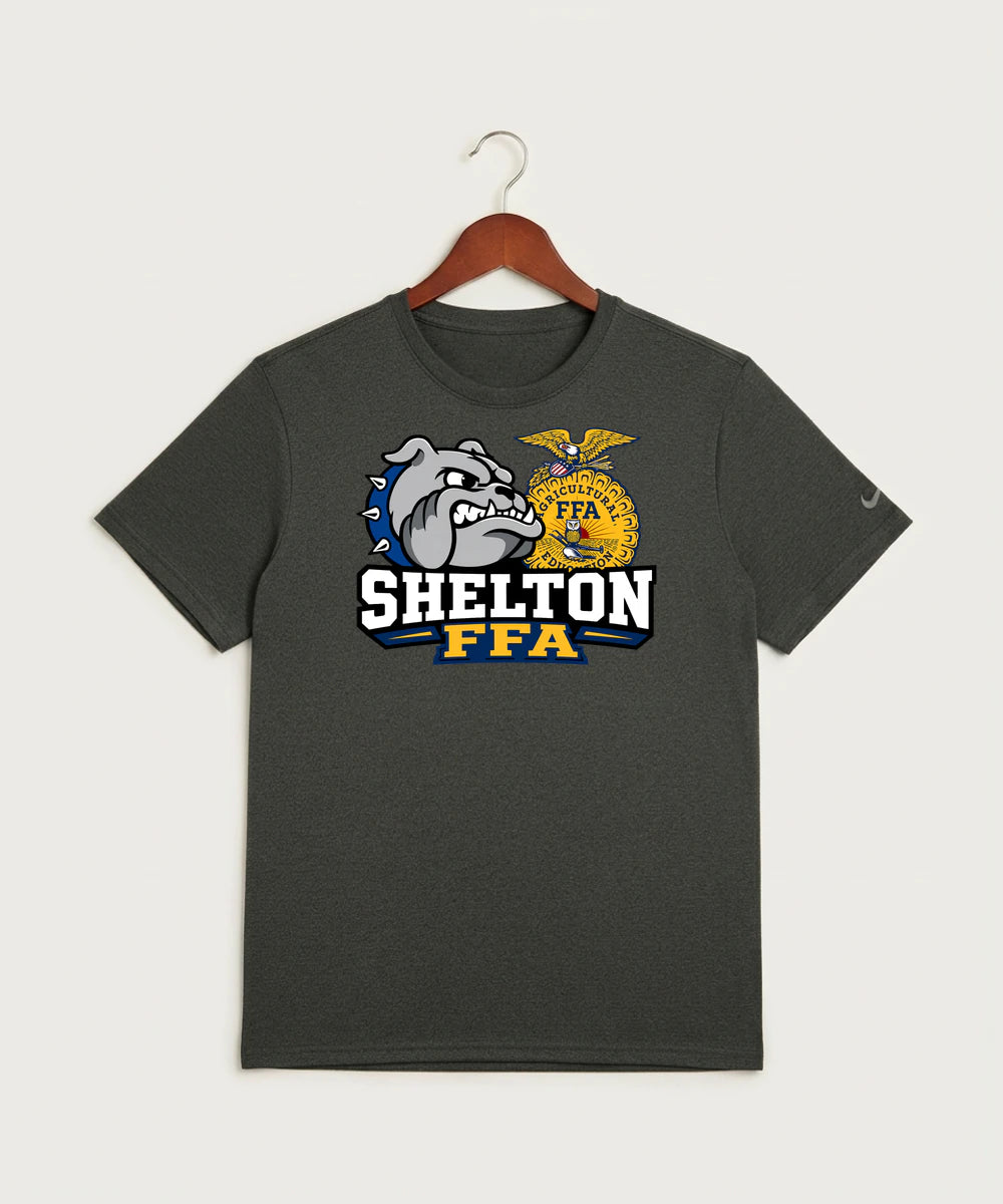 Shelton High School FFA general - Dark Smoke Heather Nike Swoosh Sleeve rLegend Tee NKDX8730