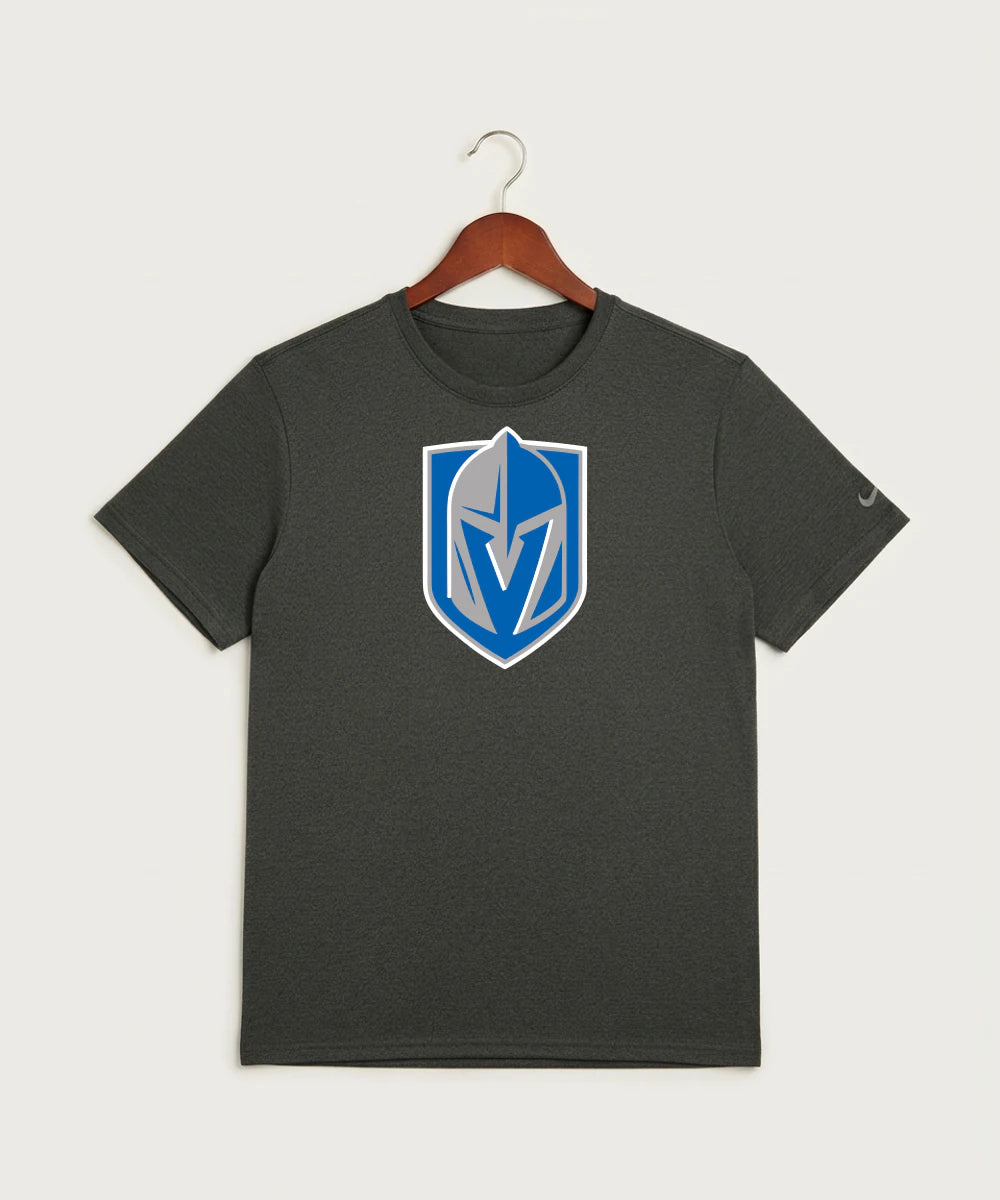 Lake Crystal-Welcome-Memorial High School Football (Boys) - Dark Smoke Heather Nike Swoosh Sleeve rLegend Tee NKDX8730