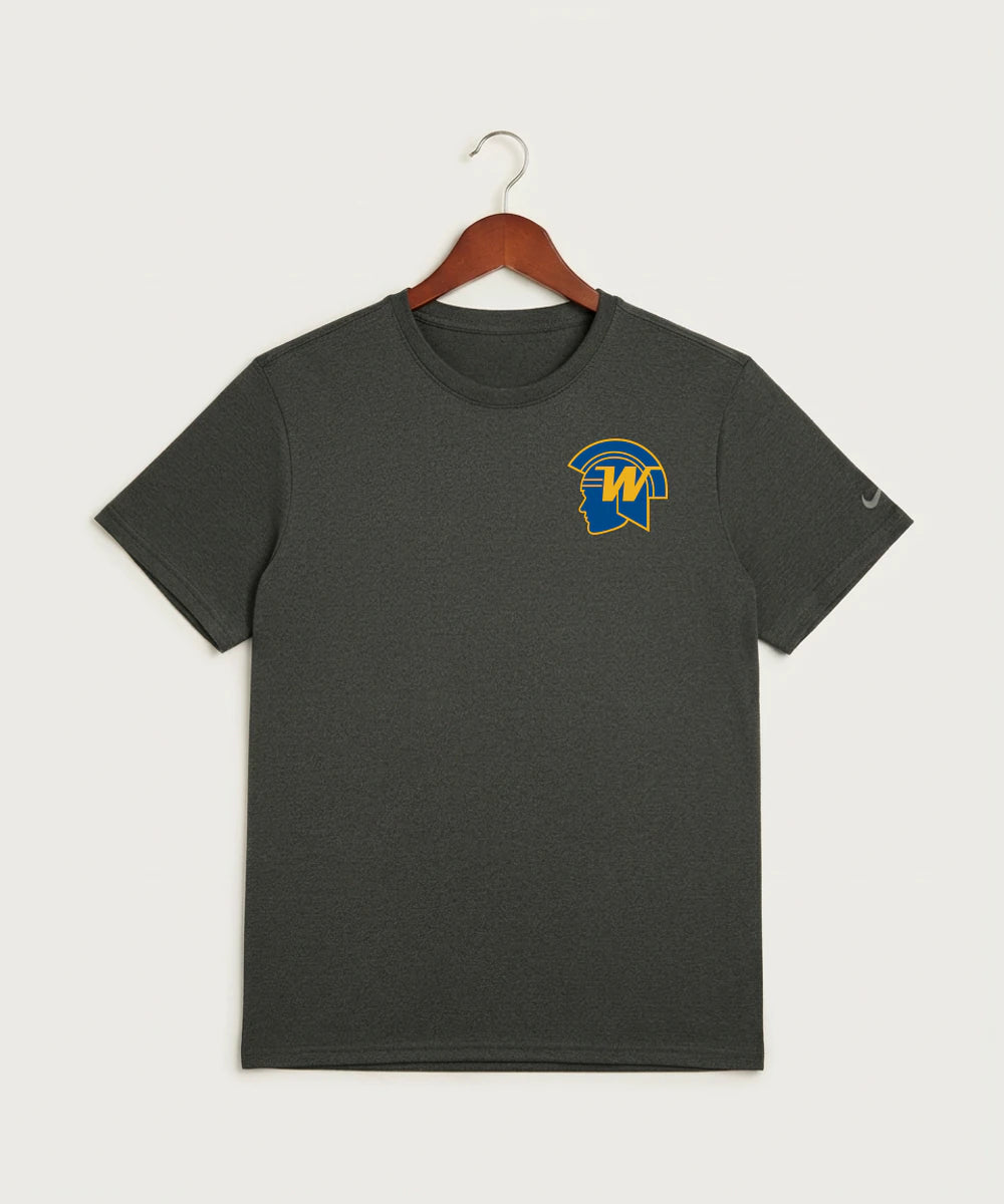 Wayzata High School Football (Boys) - Dark Smoke Heather Nike Swoosh Sleeve rLegend Tee NKDX8730