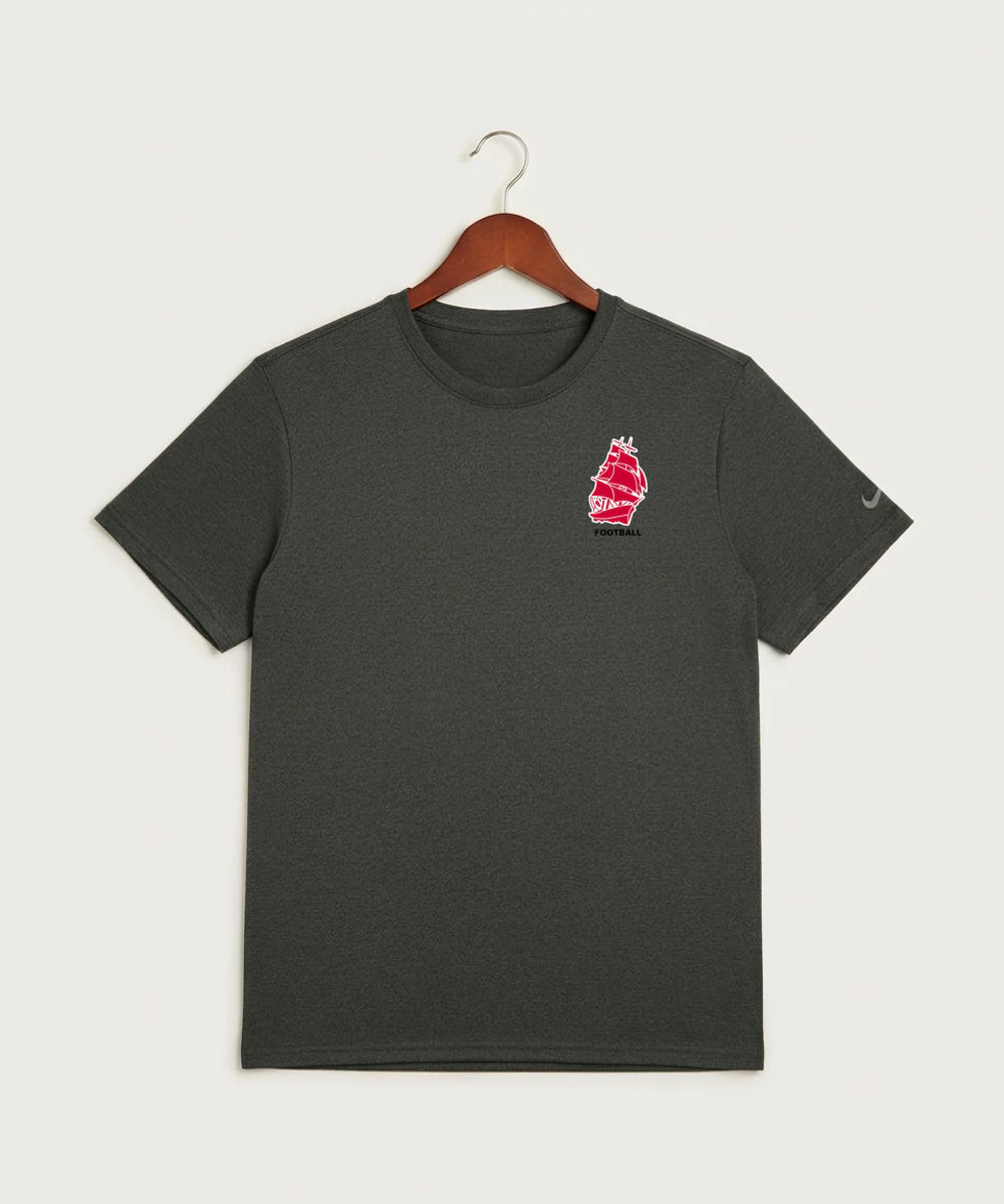 Amboy Football general - Dark Smoke Heather Nike Swoosh Sleeve rLegend Tee NKDX8730
