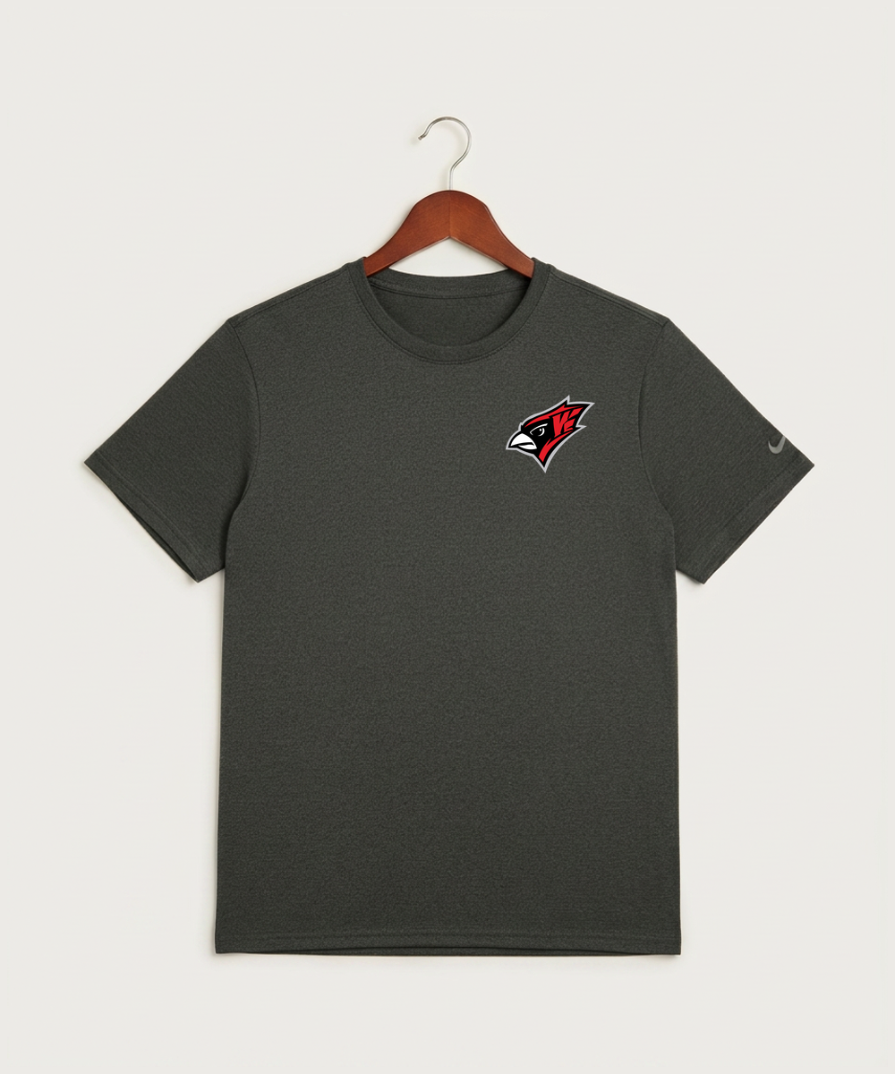 Willmar High School Athletics - Dark Smoke Heather Nike Swoosh Sleeve rLegend Tee NKDX8730