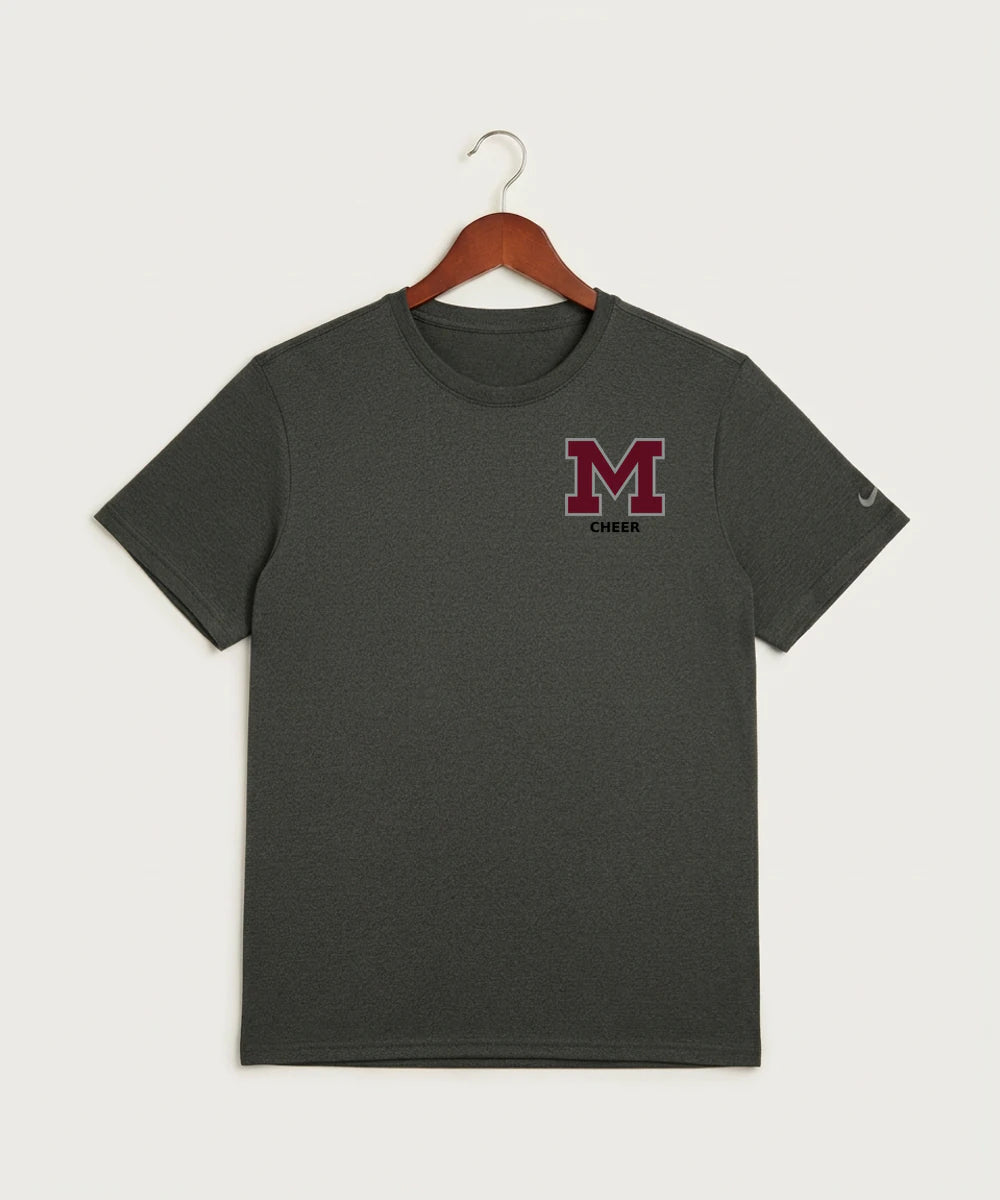 Moline Cheer general - Dark Smoke Heather Nike Swoosh Sleeve rLegend Tee NKDX8730