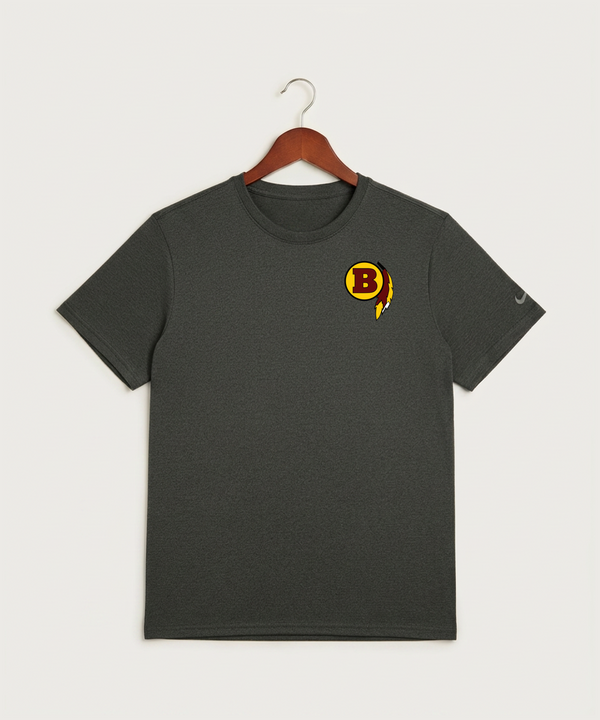Benson High School Football (Boys) - Dark Smoke Heather Nike Swoosh Sleeve rLegend Tee NKDX8730