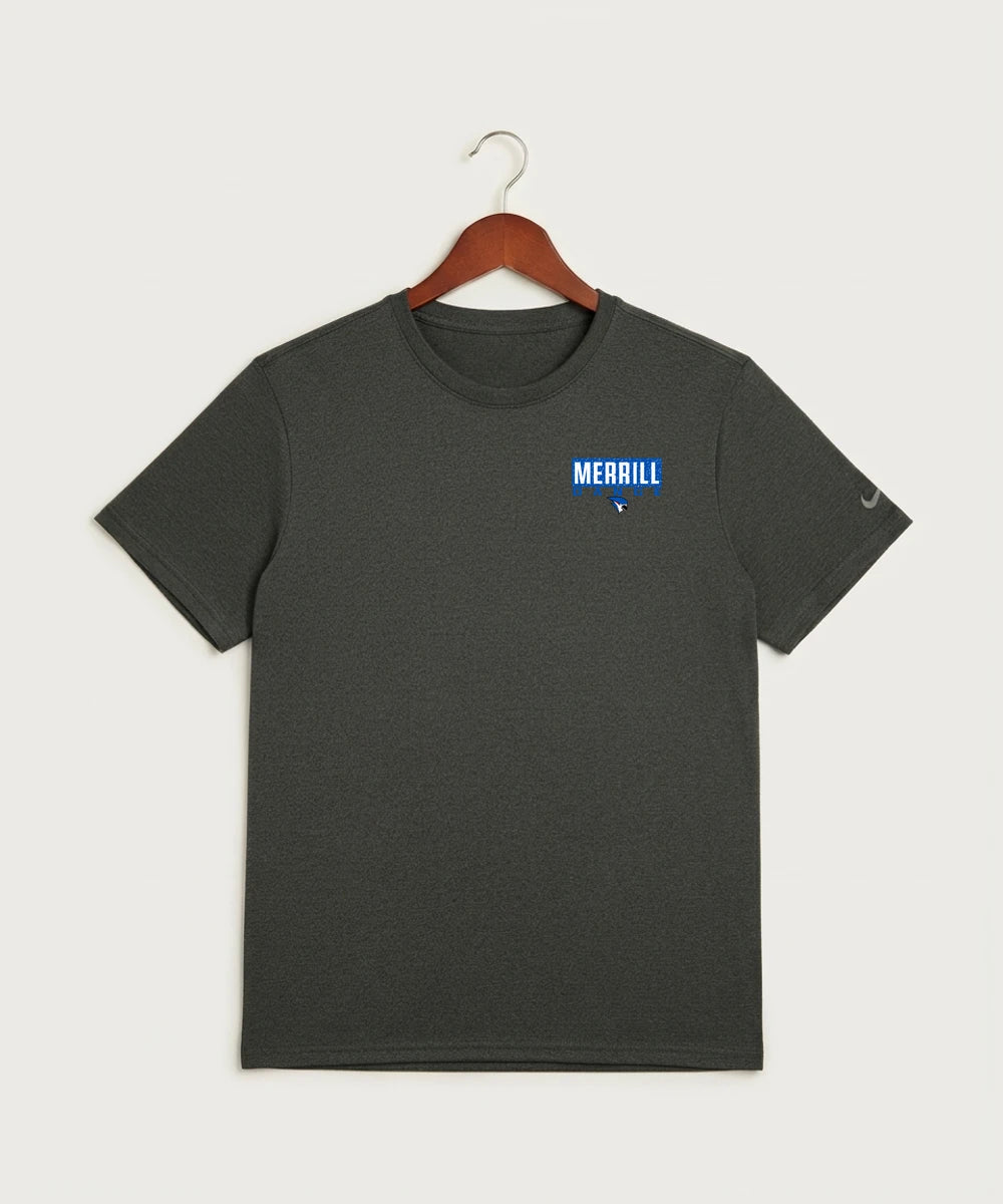 Merrill Dance and Cheer - Dark Smoke Heather Nike Swoosh Sleeve rLegend Tee NKDX8730