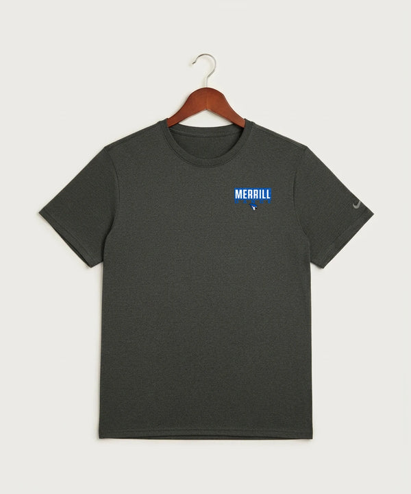 Merrill Dance and Cheer - Dark Smoke Heather Nike Swoosh Sleeve rLegend Tee NKDX8730