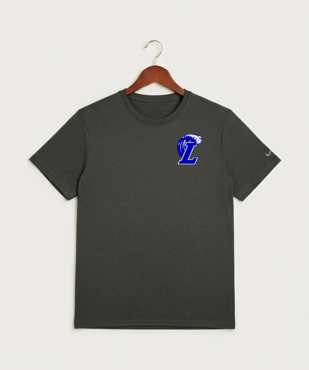 Lakeview High School Football (Boys) - Dark Smoke Heather Nike Swoosh Sleeve rLegend Tee NKDX8730