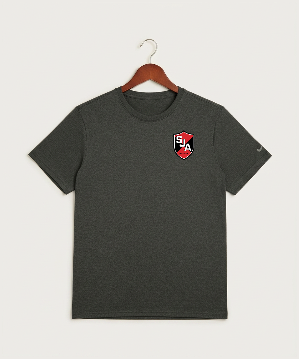 Saint James High School Football (Boys) - Dark Smoke Heather Nike Swoosh Sleeve rLegend Tee NKDX8730
