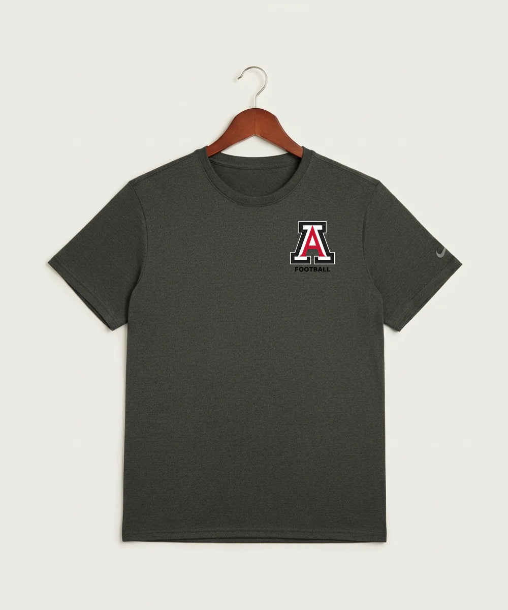 Amboy Football general - Dark Smoke Heather Nike Swoosh Sleeve rLegend Tee NKDX8730