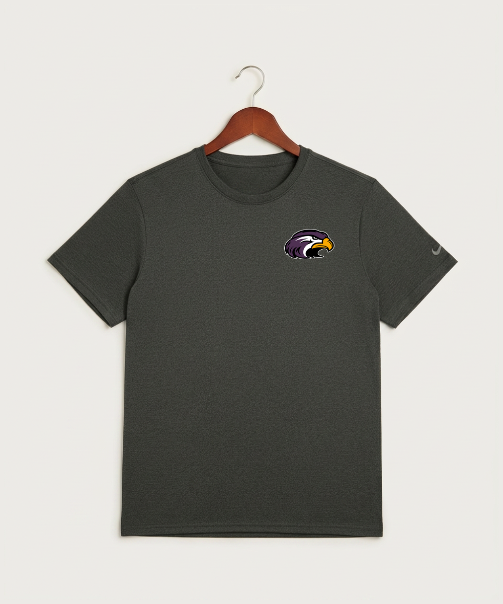 Montevideo High School Football (Boys) - Dark Smoke Heather Nike Swoosh Sleeve rLegend Tee NKDX8730