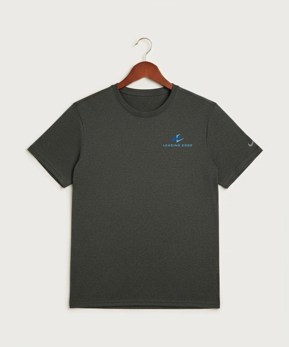 Leading Edge Team Store - Dark Smoke Heather Nike Swoosh Sleeve rLegend Tee NKDX8730