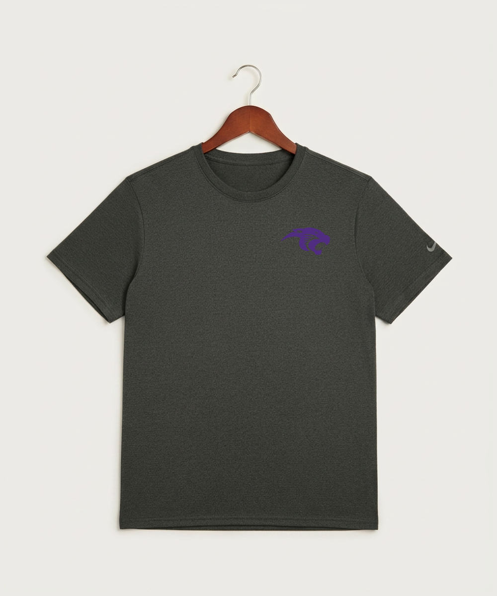 Glencoe Silver Lake High School Athletics - Dark Smoke Heather Nike Swoosh Sleeve rLegend Tee NKDX8730