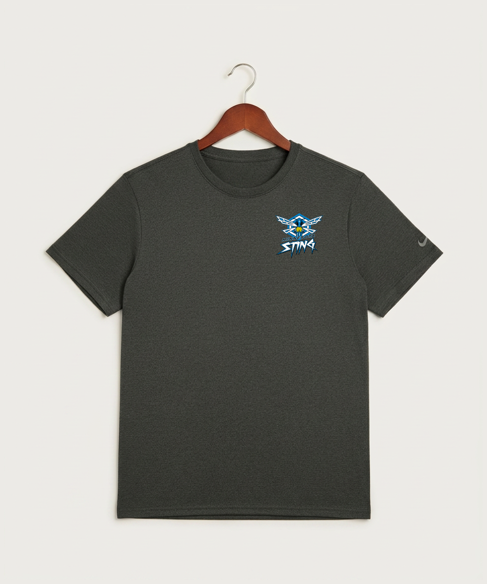 Minnesota Sting Athletics - Dark Smoke Heather Nike Swoosh Sleeve rLegend Tee NKDX8730
