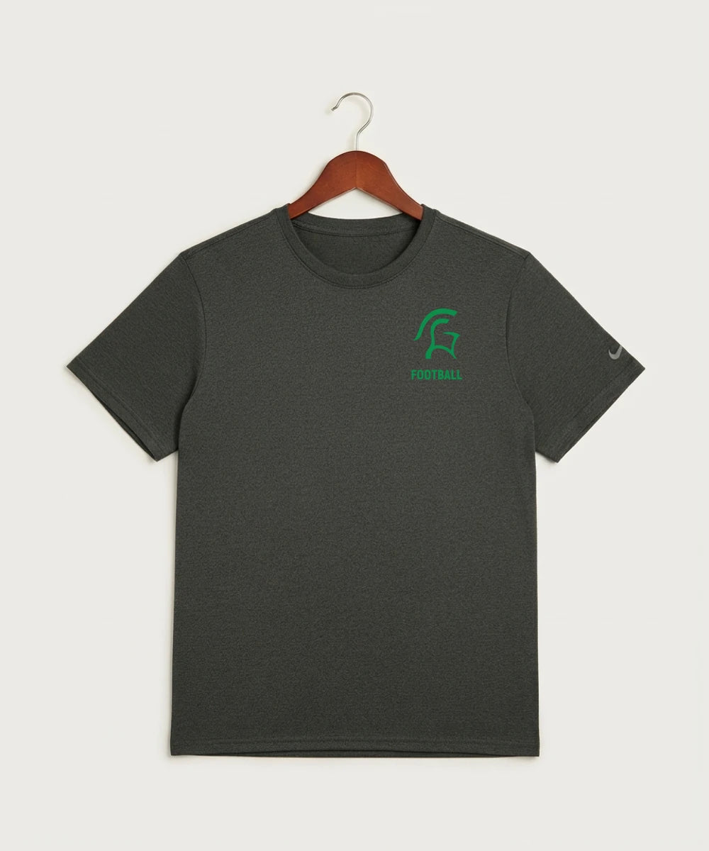 La Crescent-Hokah High School Football (Boys) - Dark Smoke Heather Nike Swoosh Sleeve rLegend Tee NKDX8730