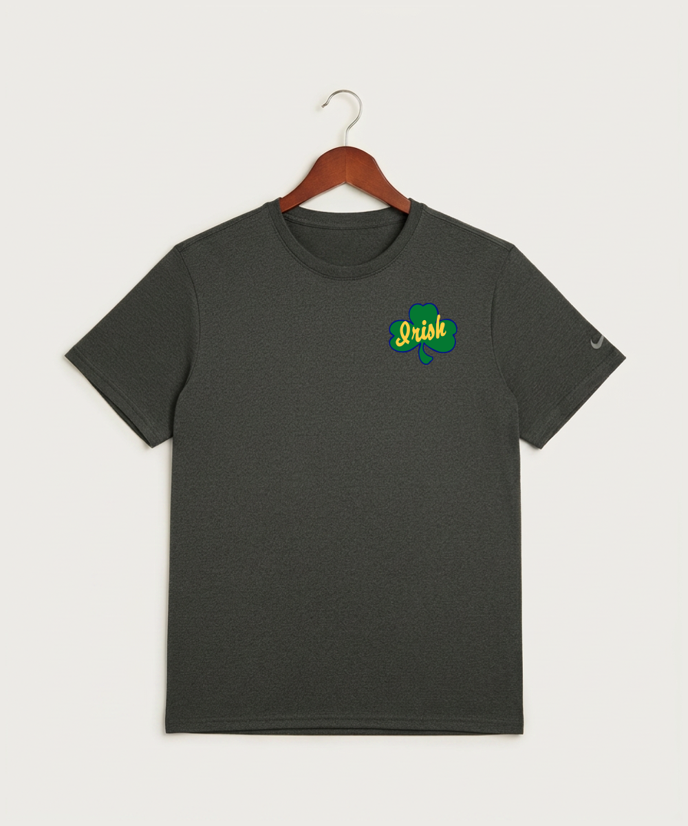 Rosemount High School Volleyball (Girls) - Dark Smoke Heather Nike Swoosh Sleeve rLegend Tee NKDX8730