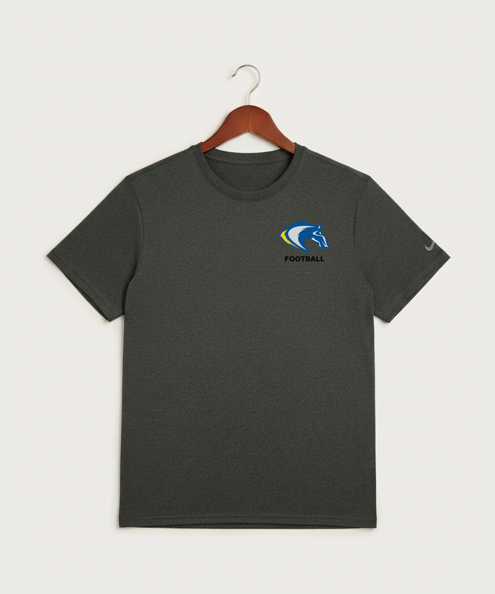 Riverside High School Football general - Dark Smoke Heather Nike Swoosh Sleeve rLegend Tee NKDX8730