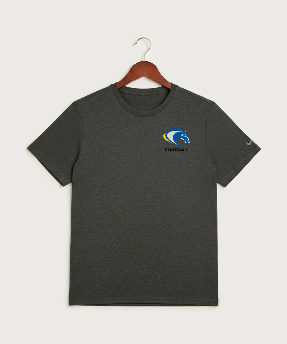 Riverside High School Football general - Dark Smoke Heather Nike Swoosh Sleeve rLegend Tee NKDX8730