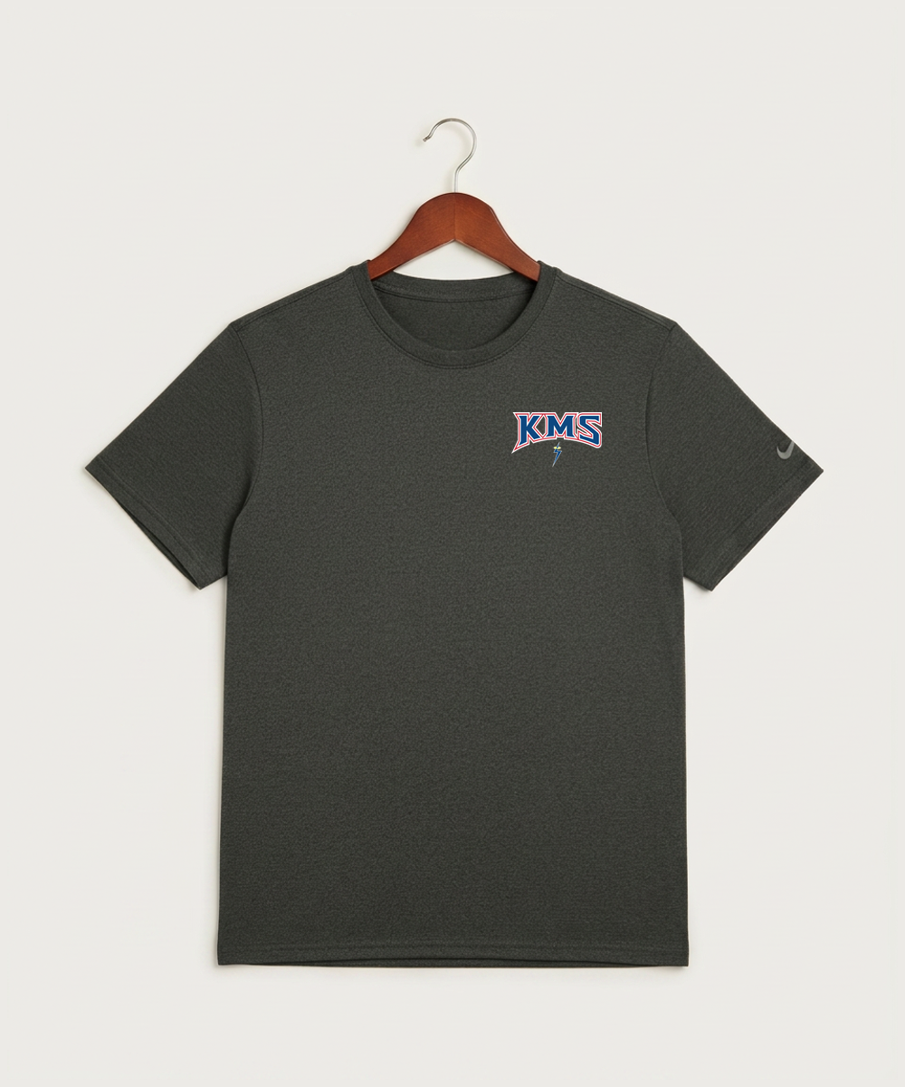Kerkhoven-Murdock-Sunburg High School Football (Boys) - Dark Smoke Heather Nike Swoosh Sleeve rLegend Tee NKDX8730