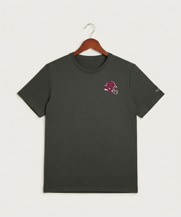 Crosby Ironton High School Football (Boys) - Dark Smoke Heather Nike Swoosh Sleeve rLegend Tee NKDX8730
