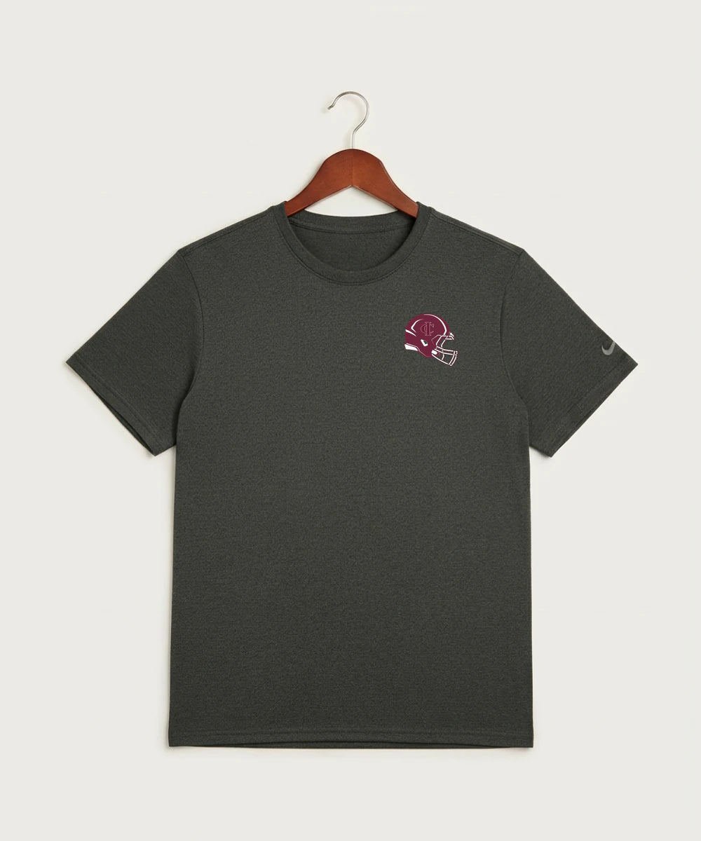 Crosby Ironton High School Football (Boys) - Dark Smoke Heather Nike Swoosh Sleeve rLegend Tee NKDX8730