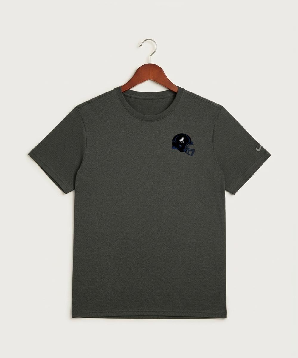 Heron Lake-Okabena High School Football (Boys) - Dark Smoke Heather Nike Swoosh Sleeve rLegend Tee NKDX8730