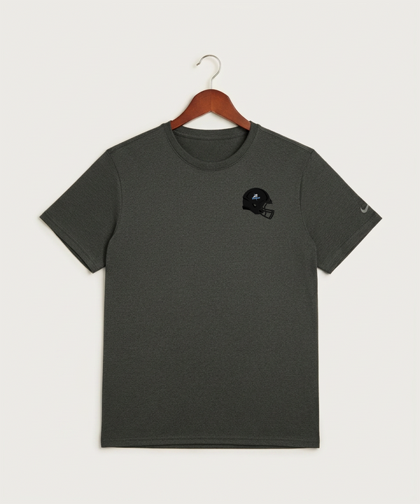 Long Prairie Grey Eagle High School Football (Boys) - Dark Smoke Heather Nike Swoosh Sleeve rLegend Tee NKDX8730