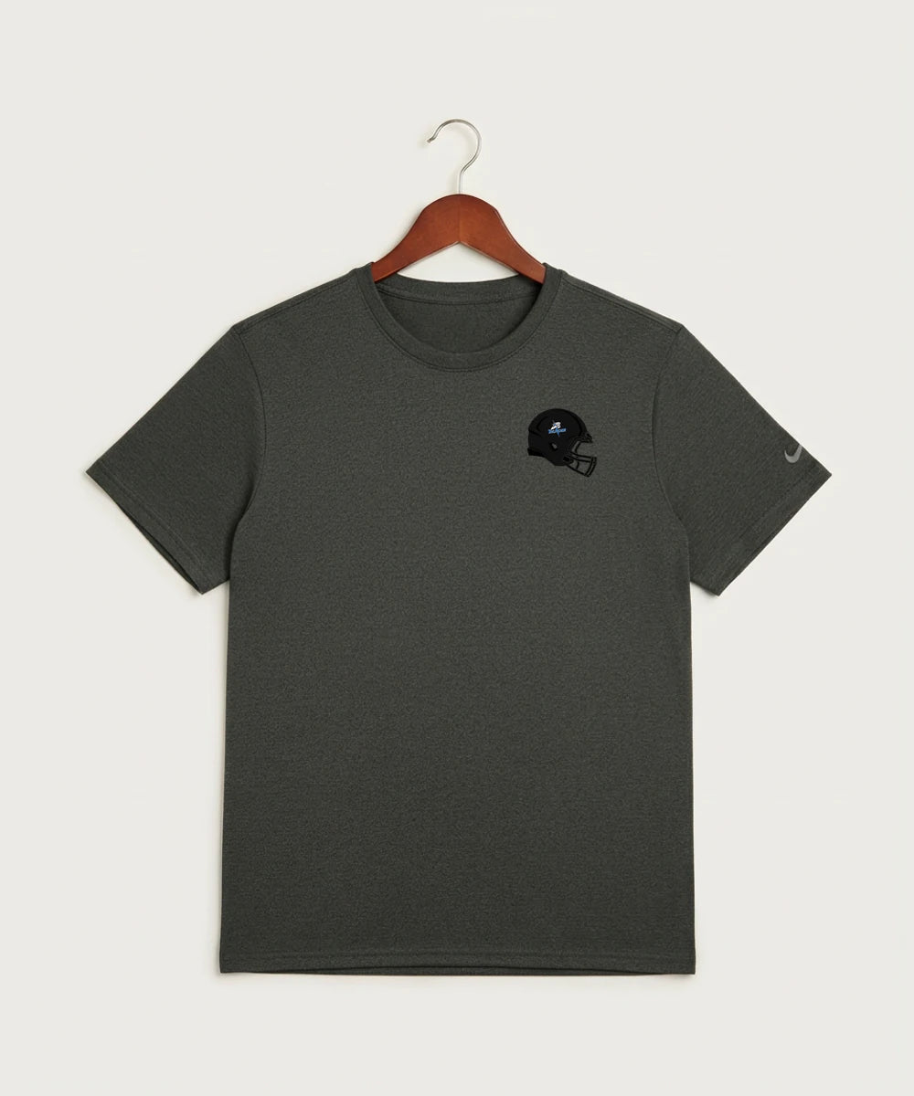 Long Prairie Grey Eagle High School Football (Boys) - Dark Smoke Heather Nike Swoosh Sleeve rLegend Tee NKDX8730