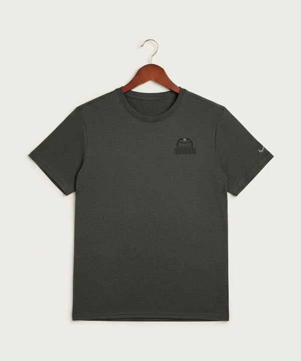Long Prairie Grey Eagle High School Volleyball (Girls) - Dark Smoke Heather Nike Swoosh Sleeve rLegend Tee NKDX8730