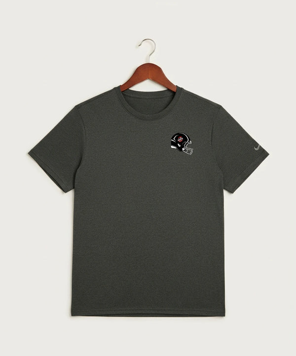 Mesabi East High School Football (Boys) - Dark Smoke Heather Nike Swoosh Sleeve rLegend Tee NKDX8730